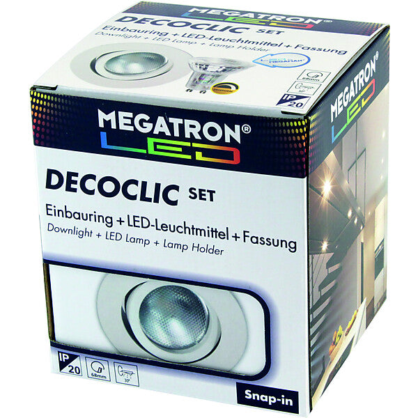 Megatron LED-Einbauspot Set 2800K dim ws MT75401
